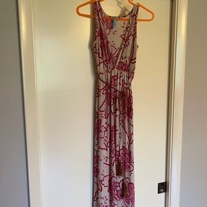 Boutique floral with tie maxi dress